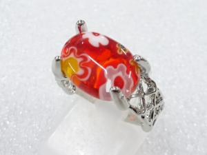 トンボ玉　指輪(12号)